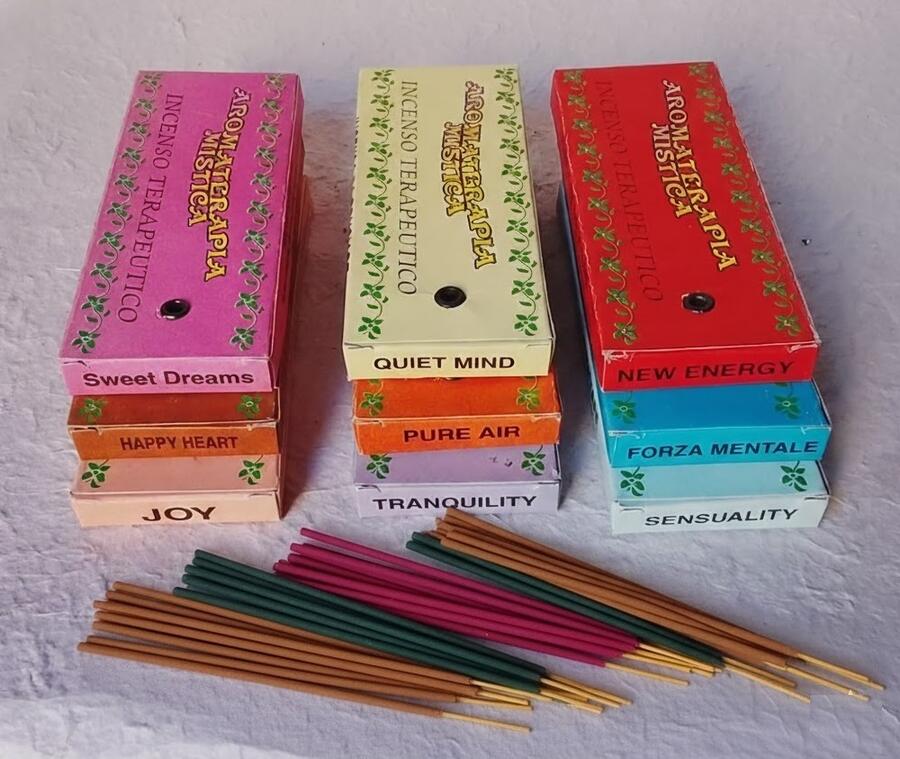 5 Confezioni Incenso Terapeutico – 100 Bastoncini Assortiti Aromaterapia Mistica
