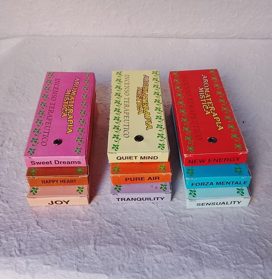 5 Confezioni Incenso Terapeutico – 100 Bastoncini Assortiti Aromaterapia Mistica