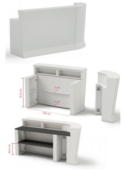 Bancone Bar Luminoso per Esterno MARVY al LED in Polietilene di Lyxo Design - Offerta di Mondo Materasso