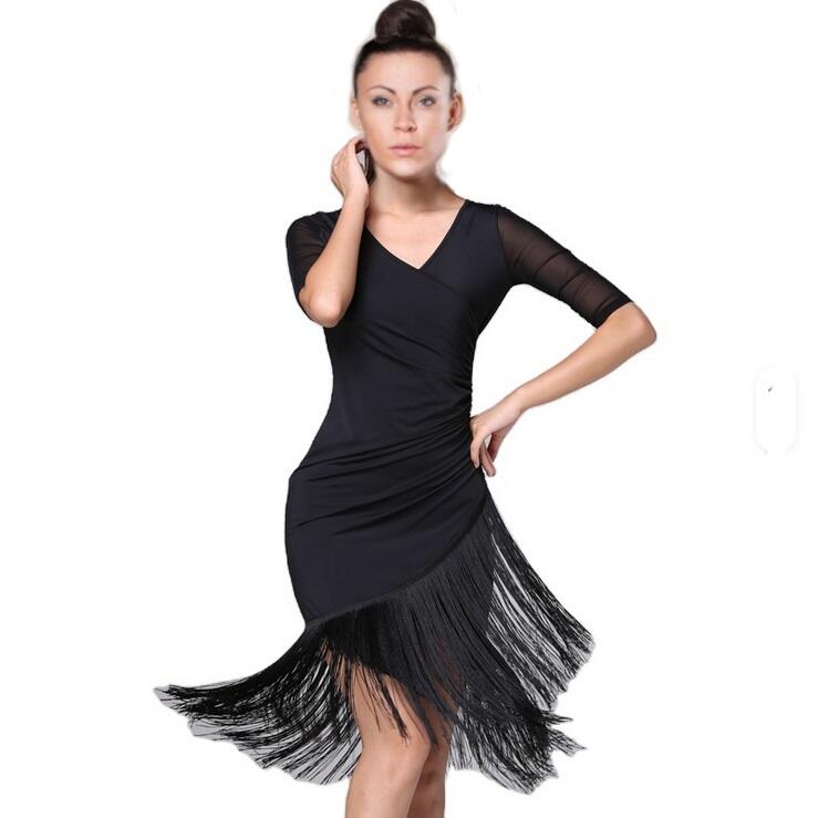 Abito con Frange e manichette in tulle 4-0164