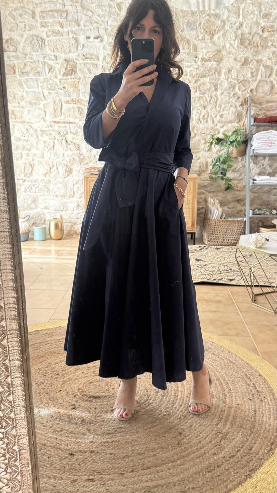 Abito chemisier Sofia Blue 