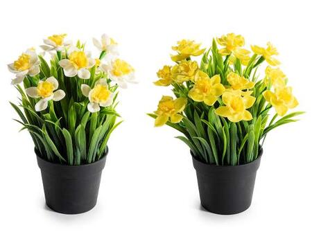 Vaso di narcisi artificiali