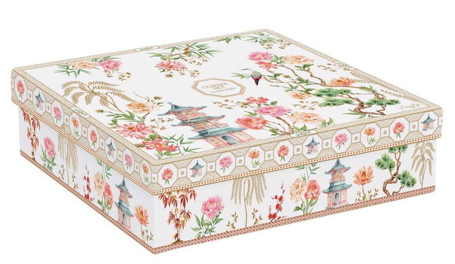 Easy Life - Set 6 Tazzine da Espresso con Piattini Jardins d’Orient 100 ml – Porcellana Decorata