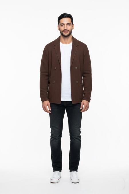 Over-d Cardigan Doppio Petto Moro
