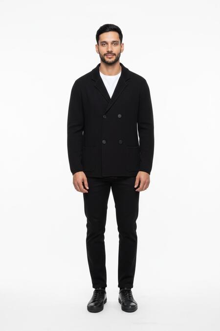 Over-d Cardigan Doppio Petto Nero