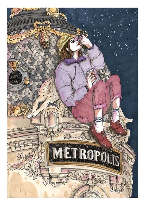 ANA JAREN STAMPA ARTISTICA  A3: Metropolis