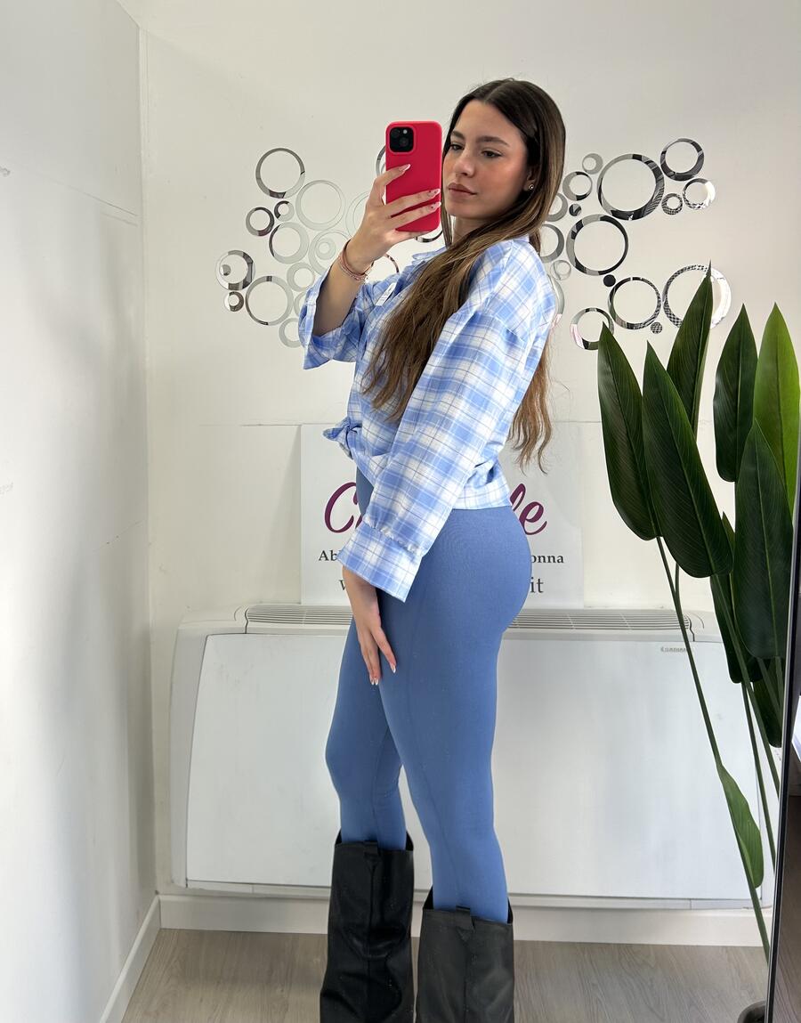 NOVITÀ Camicia a scacchi in misto viscosa