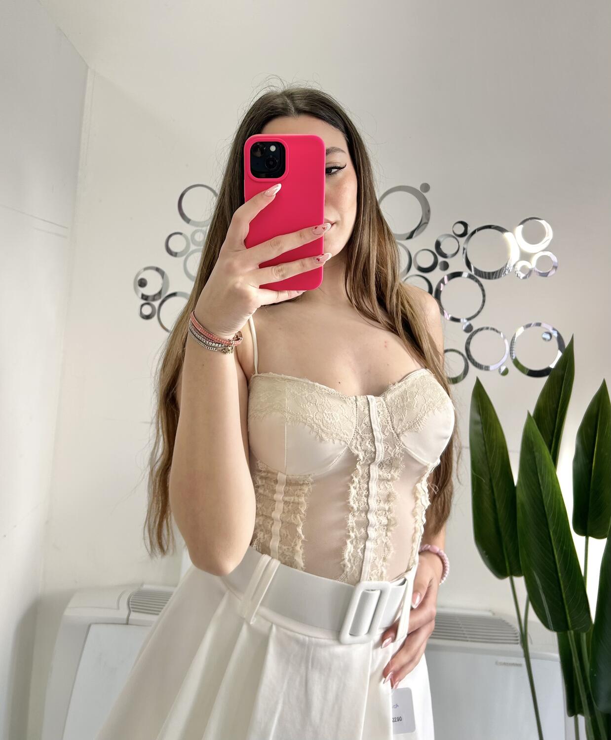 NOVITÀ Top in pizzo tipo corsetto