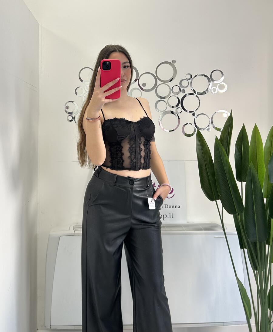 NOVITÀ Top in pizzo tipo corsetto