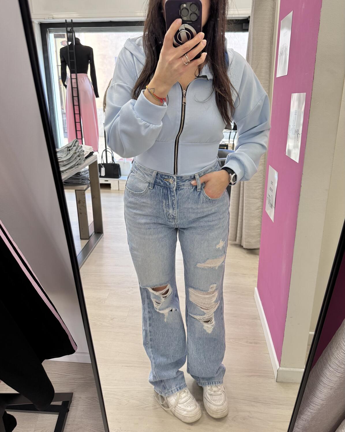 NOVITÀ Jeans wide leg strappi