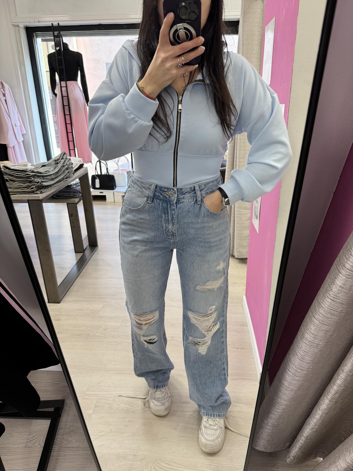 NOVITÀ Jeans wide leg strappi