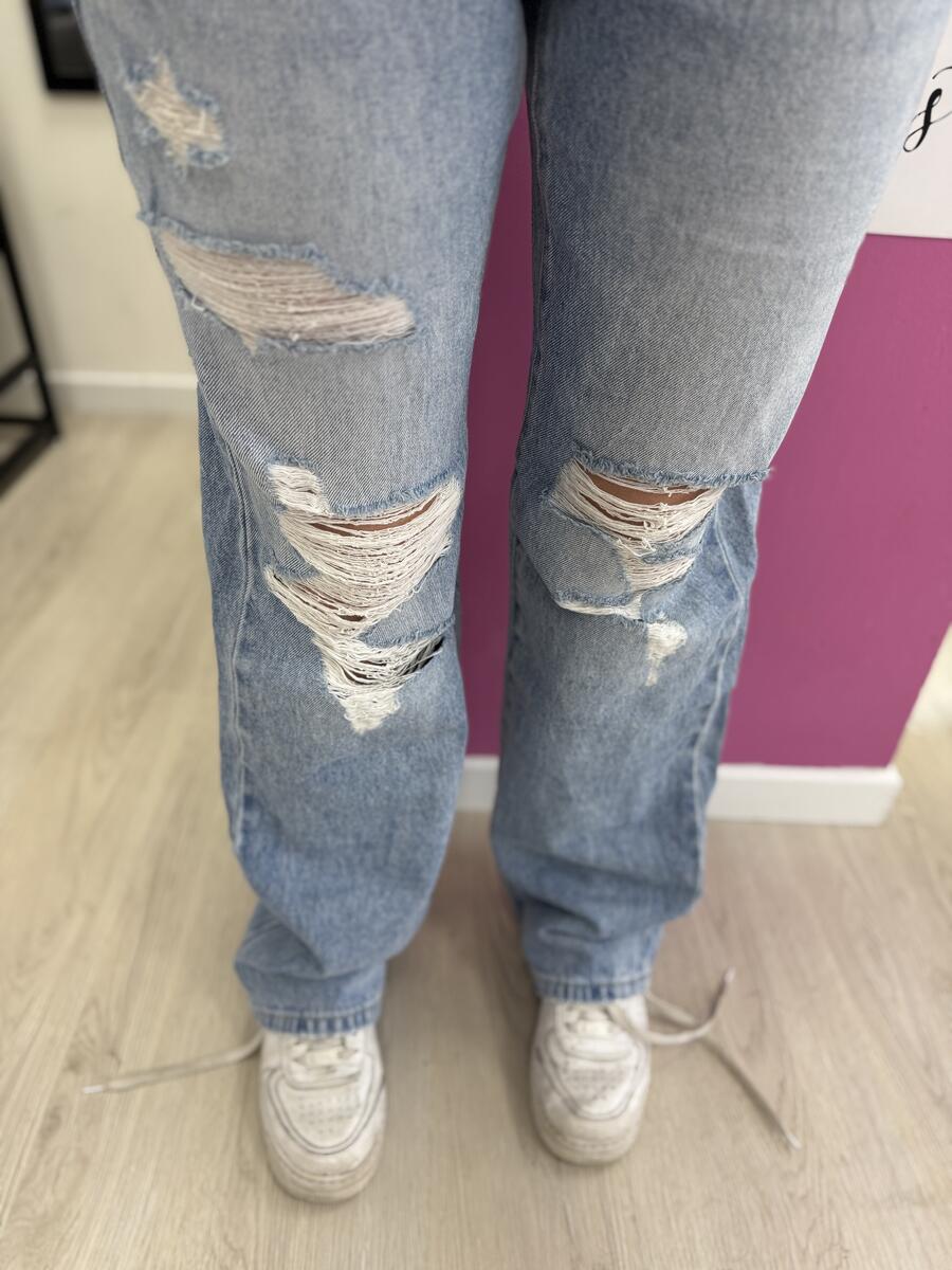 NOVITÀ Jeans wide leg strappi