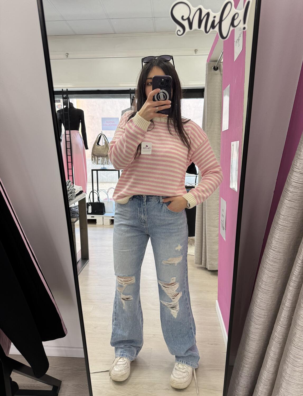 NOVITÀ Jeans wide leg strappi