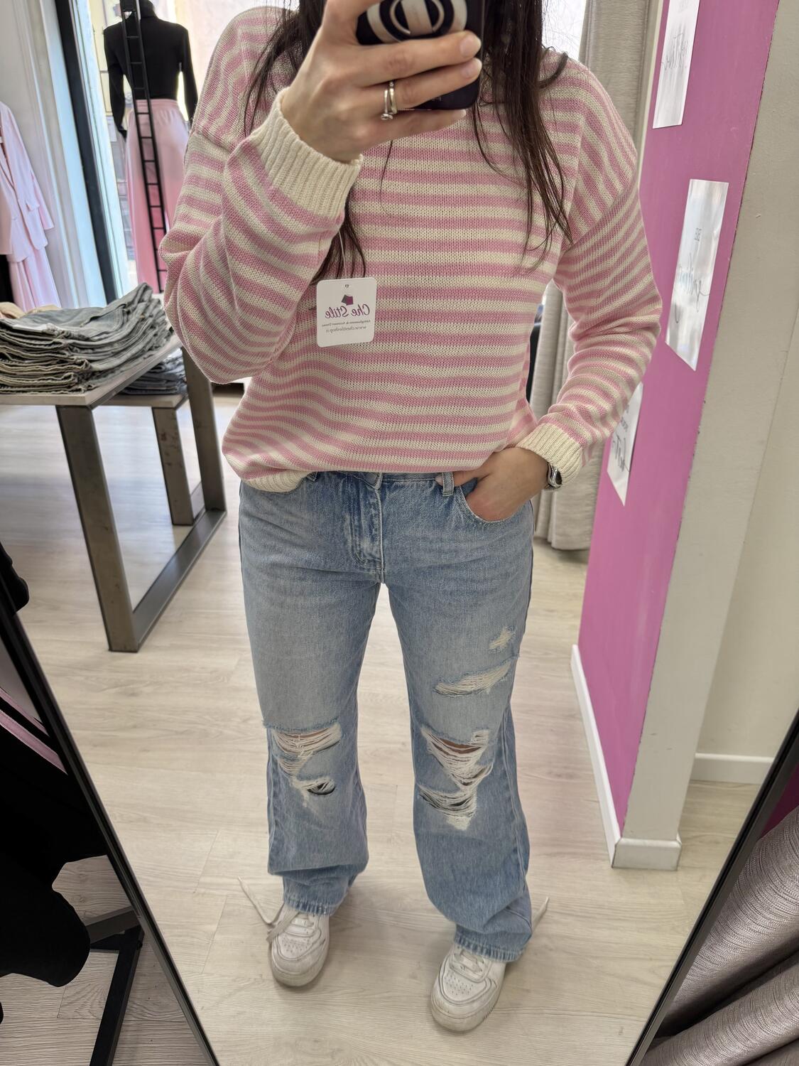 NOVITÀ Jeans wide leg strappi