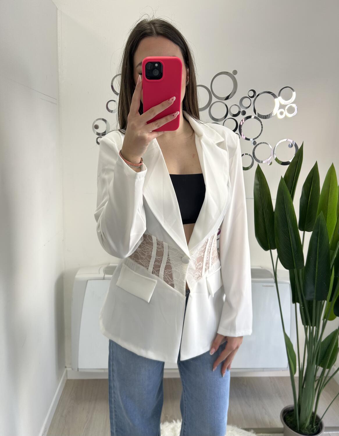 NOVITÀ Giacca con dettaglio trasparente in pizzo