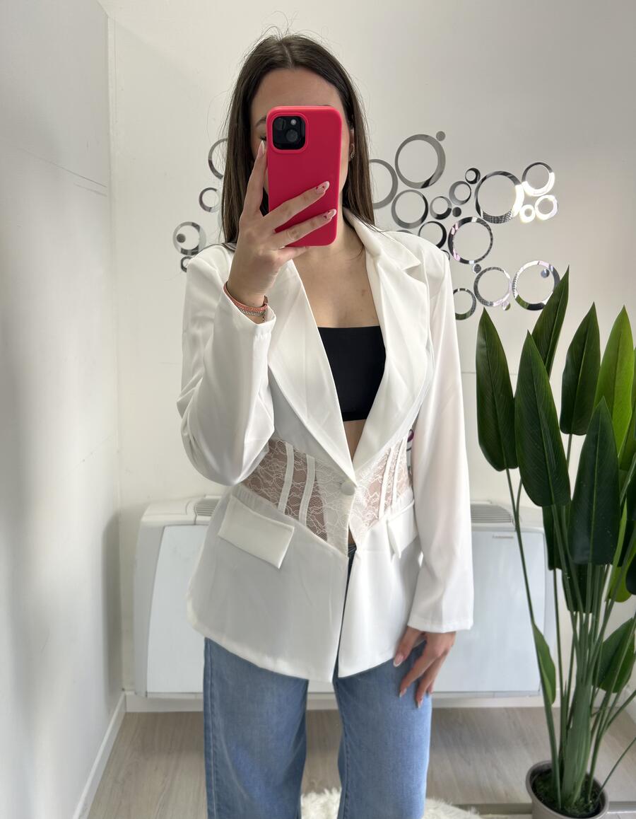 NOVITÀ Giacca con dettaglio trasparente in pizzo