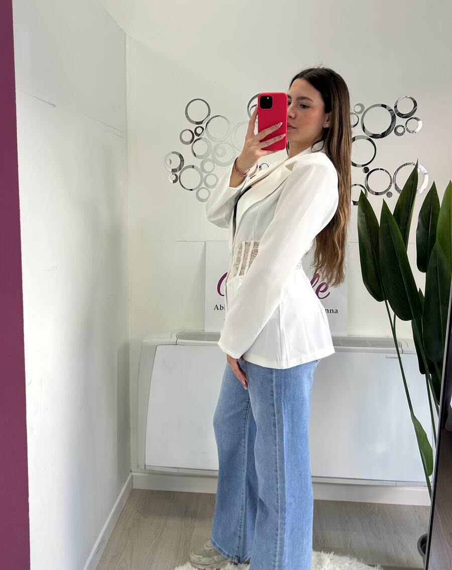 NOVITÀ Giacca con dettaglio trasparente in pizzo