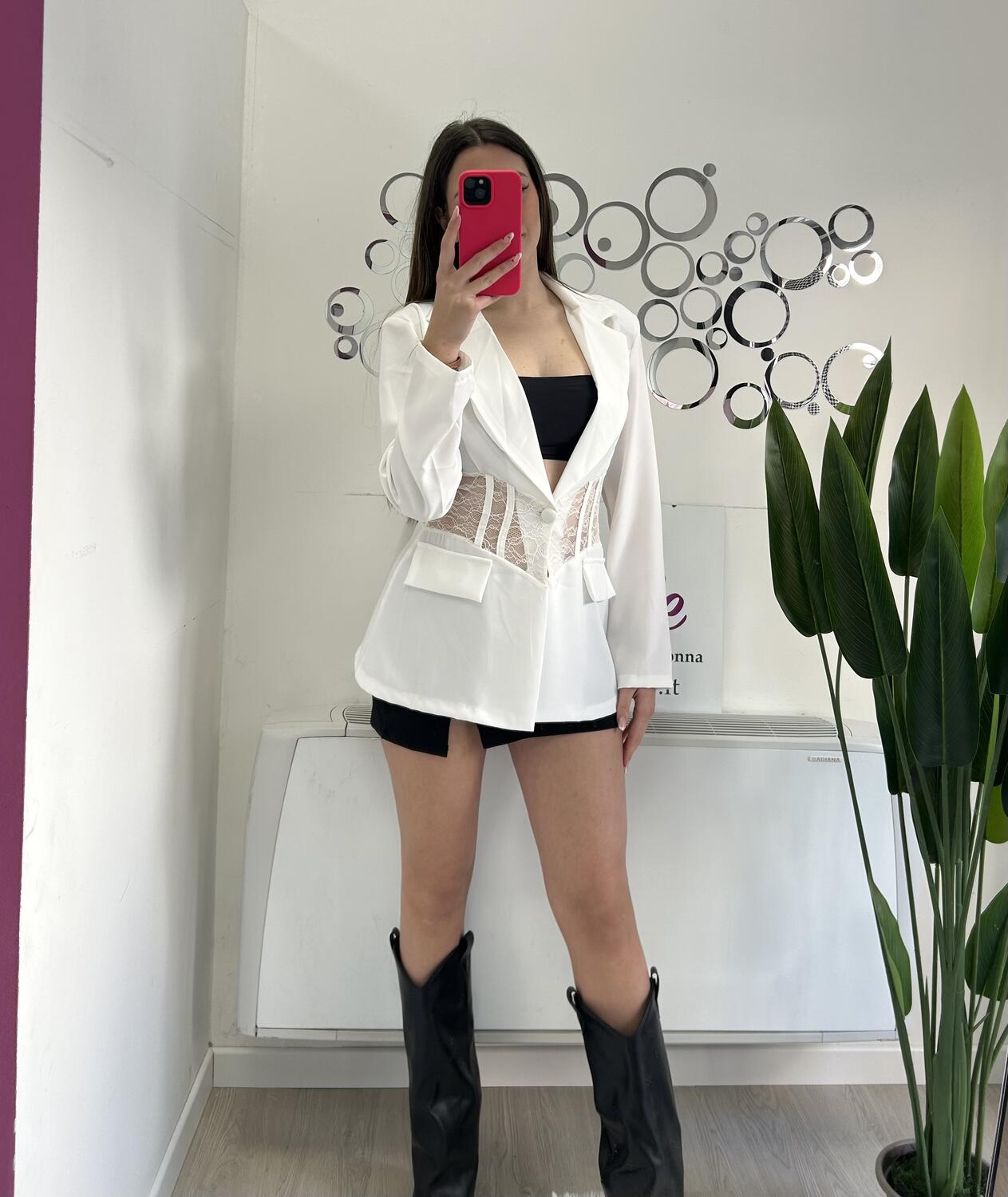 NOVITÀ Giacca con dettaglio trasparente in pizzo