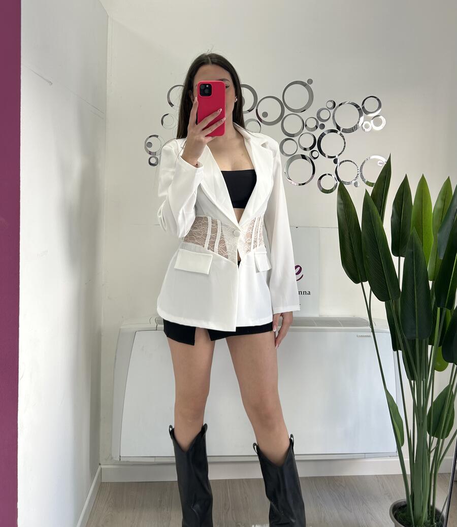 NOVITÀ Giacca con dettaglio trasparente in pizzo