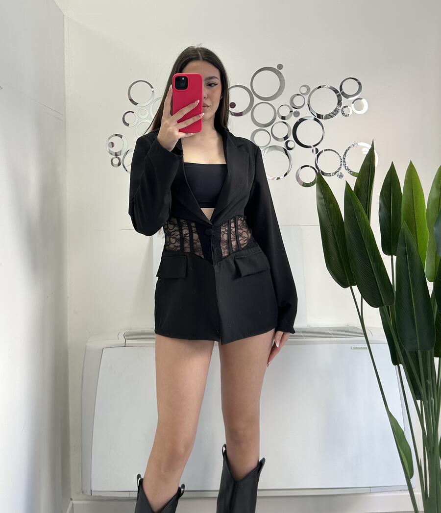 NOVITÀ Giacca con dettaglio trasparente in pizzo