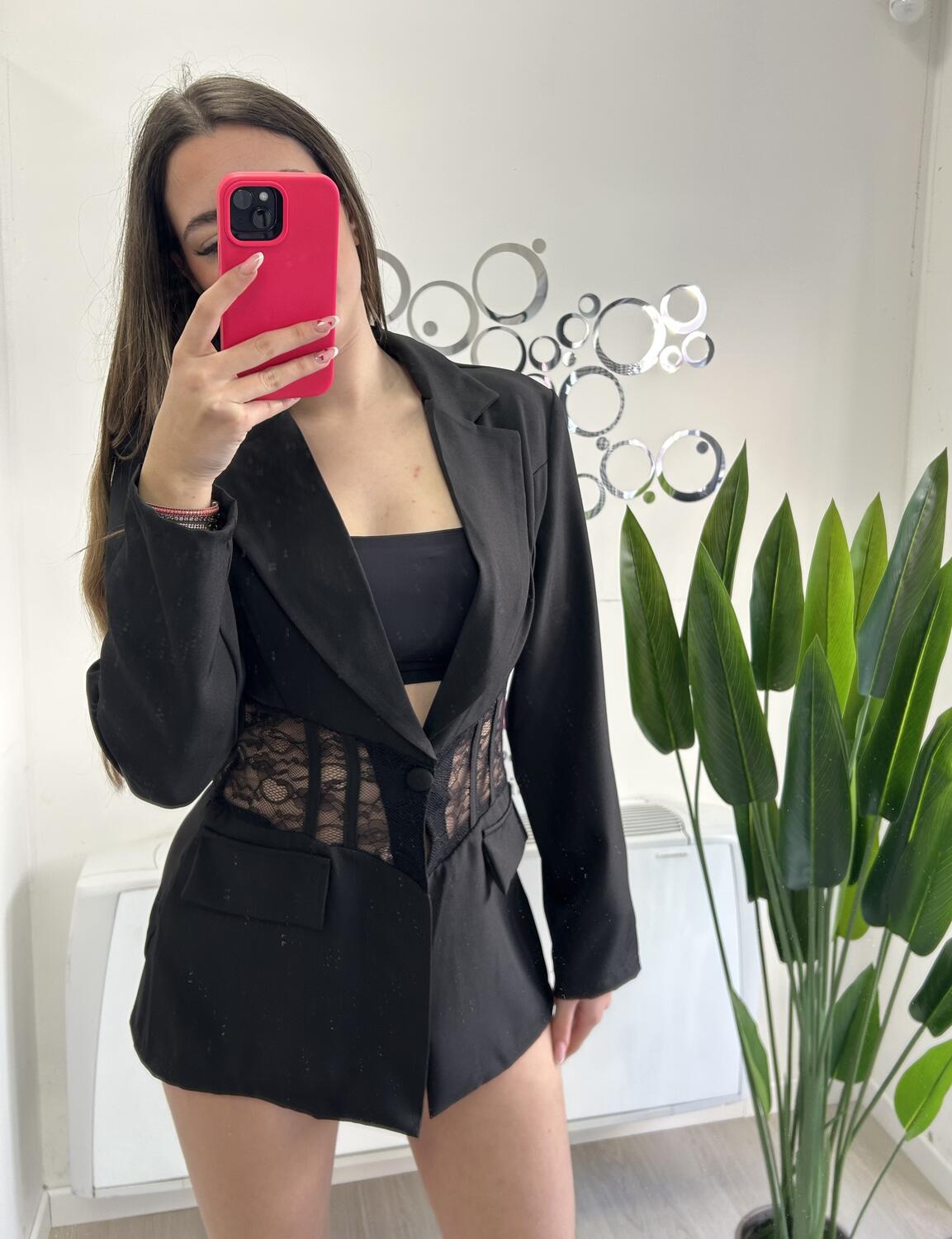 NOVITÀ Giacca con dettaglio trasparente in pizzo