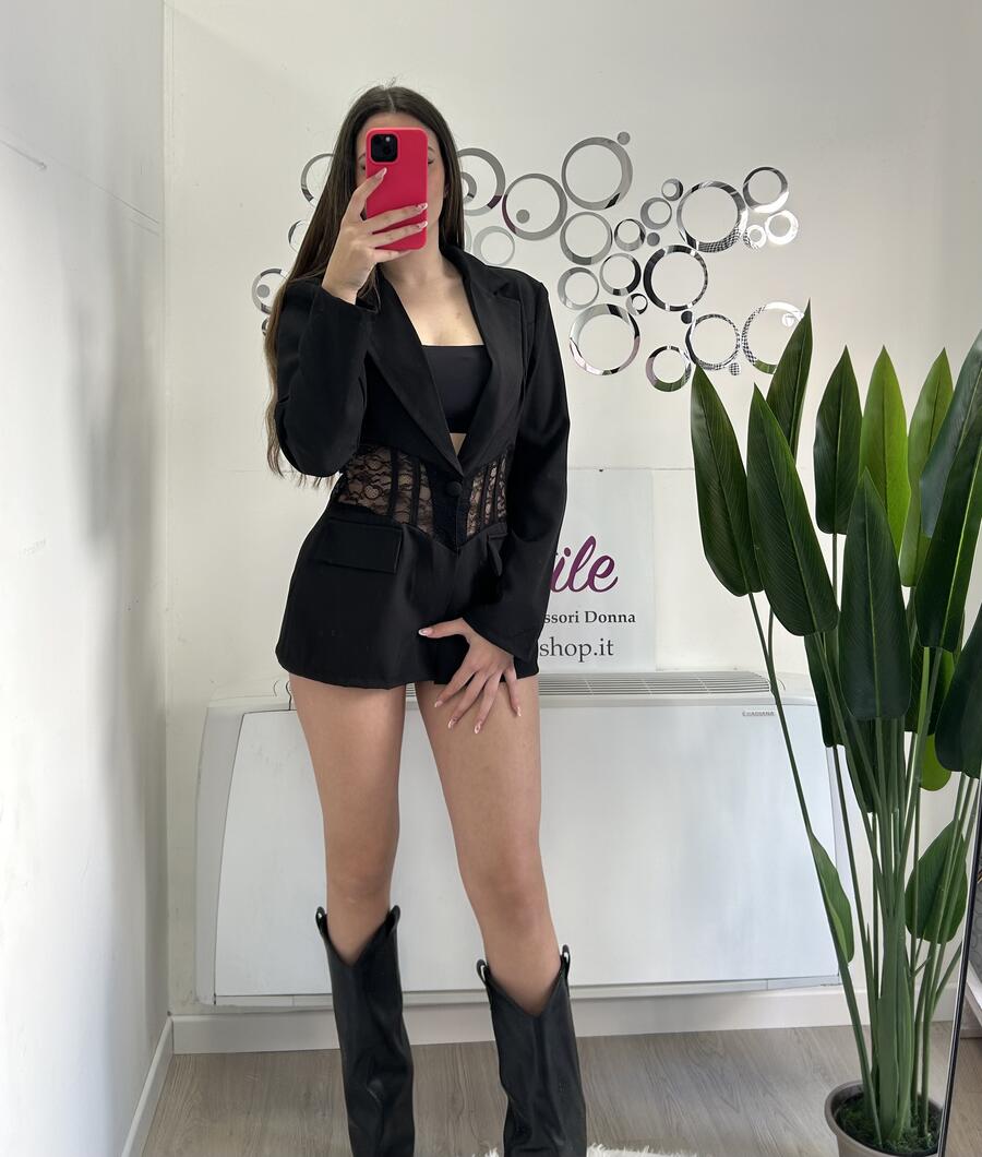 NOVITÀ Giacca con dettaglio trasparente in pizzo