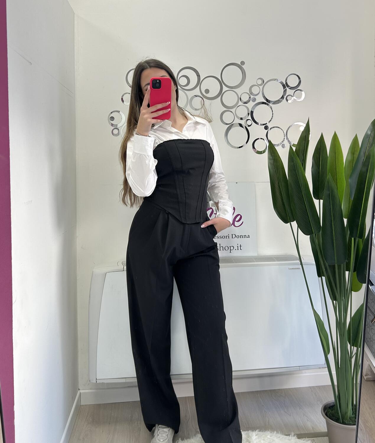 NOVITÀ Completo top a fascia e pantalone palazzo