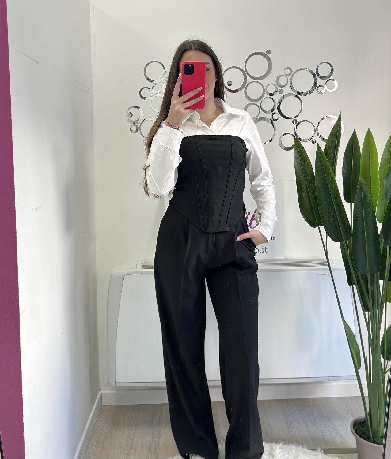 NOVITÀ Completo top a fascia e pantalone palazzo