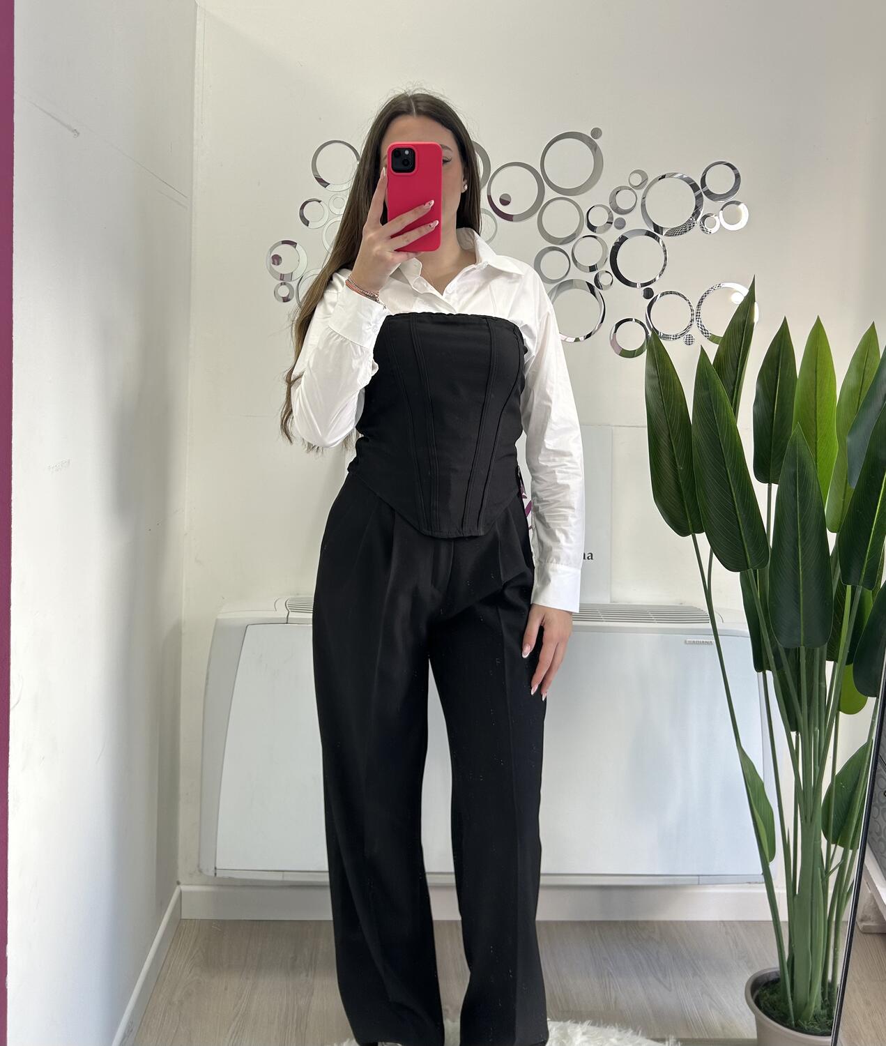 NOVITÀ Completo top a fascia e pantalone palazzo