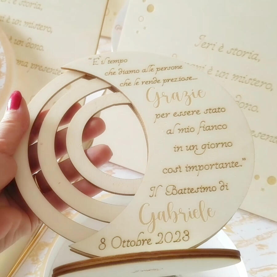 Calendario perpetuo 12cm legno disegno pieno