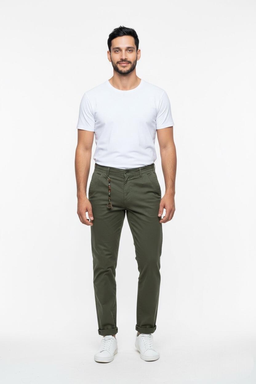 Over-d Pantalone 1 pince verde 