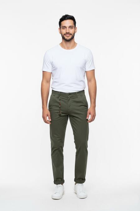 Over-d Pantalone 1 pince verde 