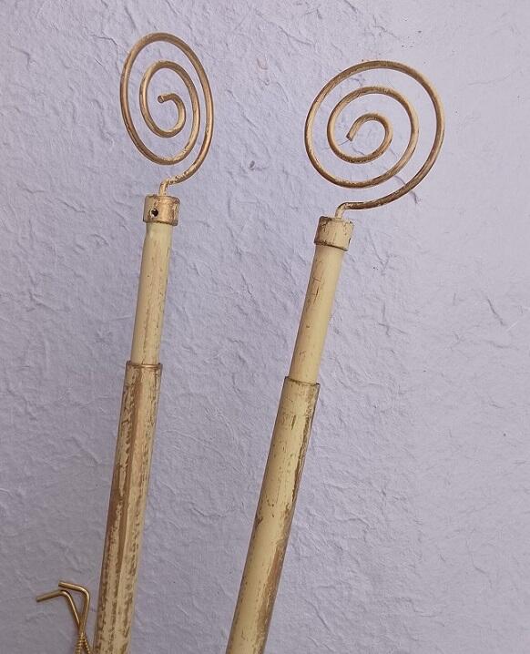 6 Bastoni per Tende Estensibili 60-80cm - Stile Shabby Chic