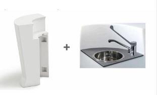 Angolo con Kit Lavamani per Bancone Bar Luminoso per Esterno MARVY al LED in Polietilene di Lyxo Design - Offerta di Mondo Materasso