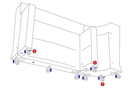 Kit Ruote da 3 o 5 pz per Bancone MARVY al LED di Lyxo Design - Offerta di Mondo Materasso