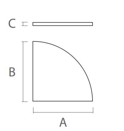 Ripiano Angolare HPL 43 cm per Bancone MARVY al LED di Lyxo Design - Offerta di Mondo Materasso
