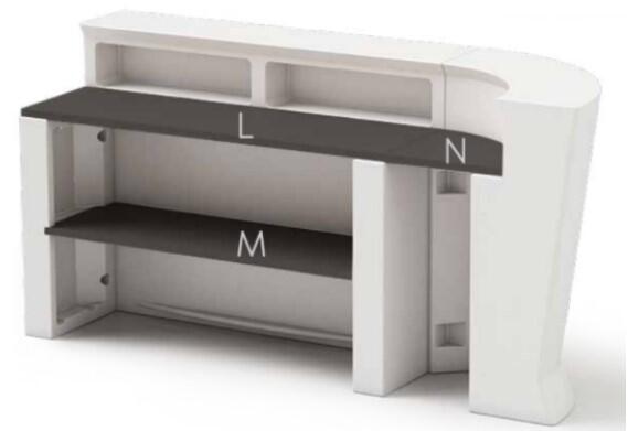 Ripiano Angolare HPL 43 cm per Bancone MARVY al LED di Lyxo Design - Offerta di Mondo Materasso