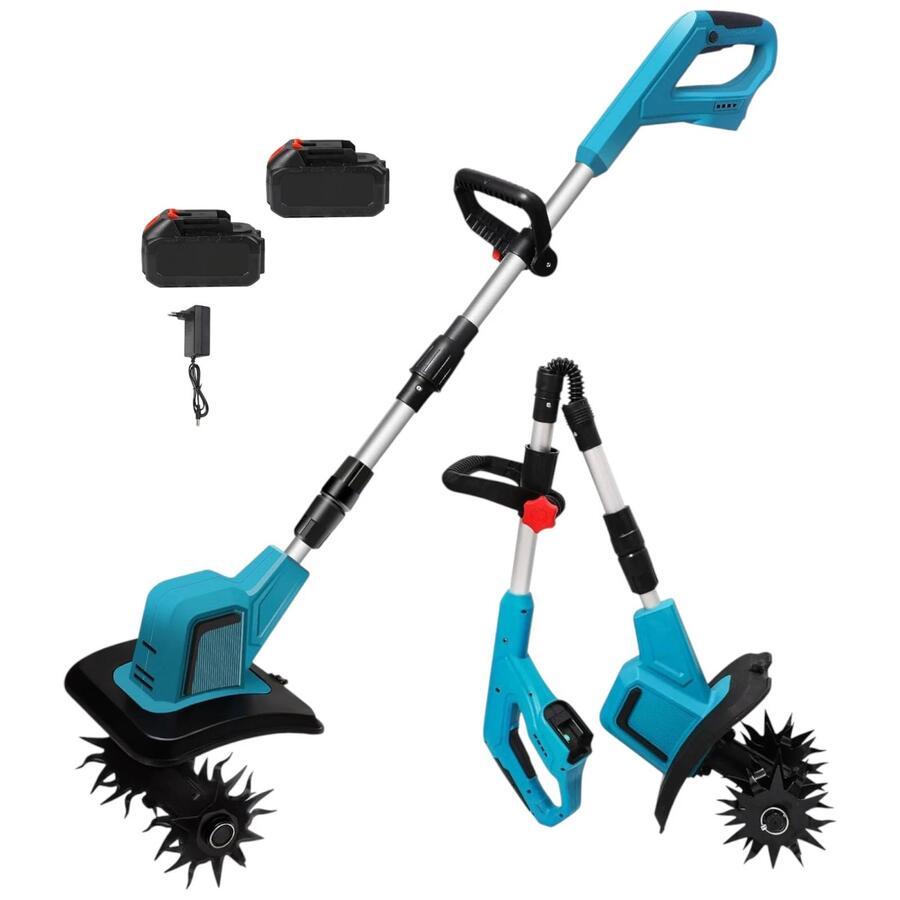 Elettrozappa Coltivatore Zappatrice Motozappa Motocoltivatore Con 2 Batterie 48V