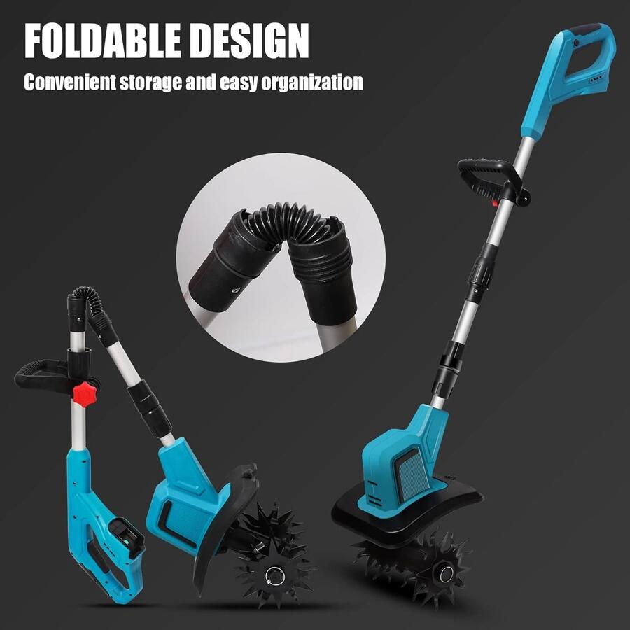 Elettrozappa Coltivatore Zappatrice Motozappa Motocoltivatore Con 2 Batterie 48V