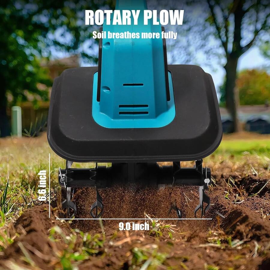 Elettrozappa Coltivatore Zappatrice Motozappa Motocoltivatore Con 2 Batterie 48V