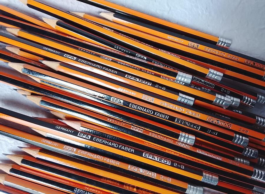 12 Matite Vintage Eberhard Faber EFA 1000 2=B - Germany