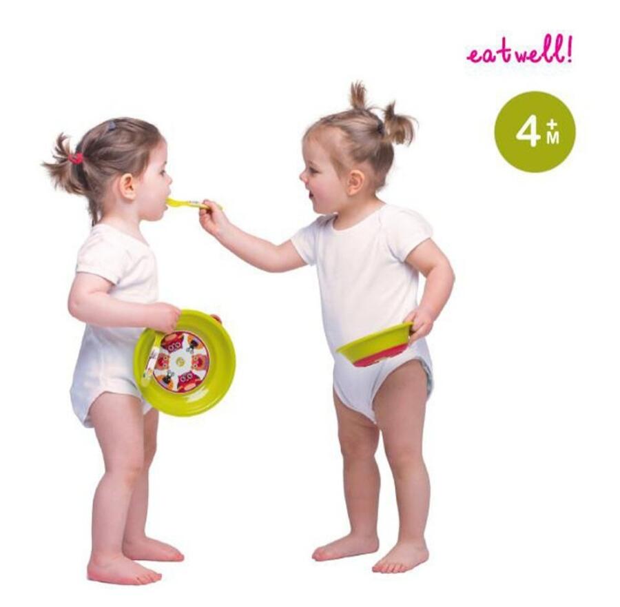 Set stoviglie per bambini 5 pezzi colore verde - Oops - 40004 - 4mesi+