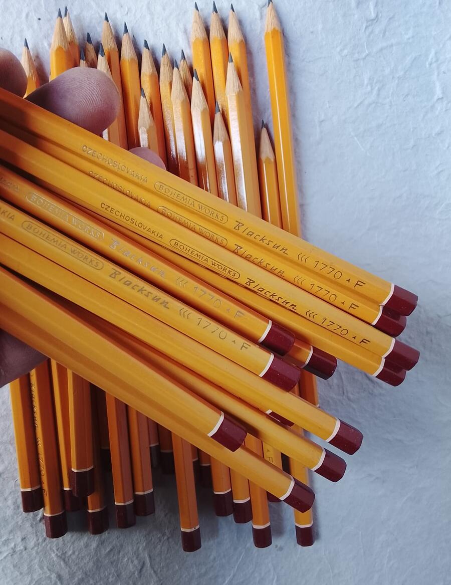 Set 12 Matite Vintage Bohemia Works Blacksun 1770-F – Made in Czechoslovakia  