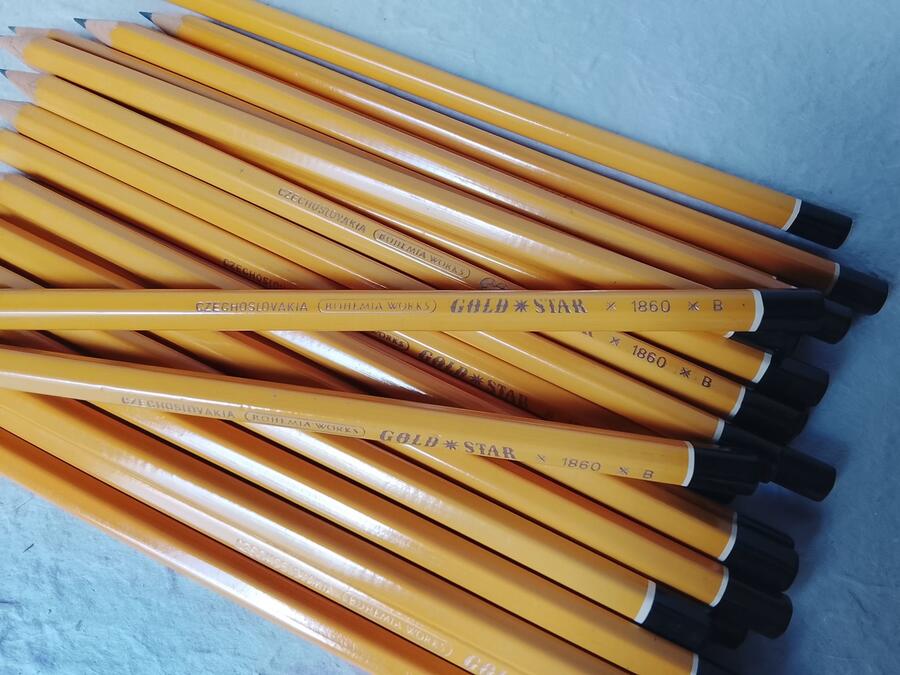 12 Matite Gold Star 1860 Bohemia Works - Gradazione B