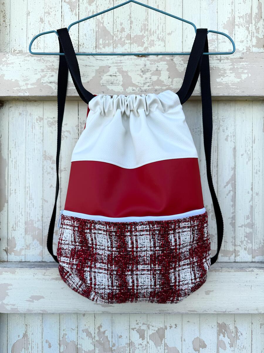 Zaino quadri rosso