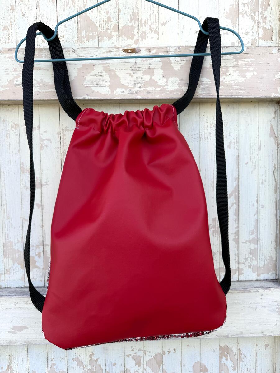 Zaino quadri rosso