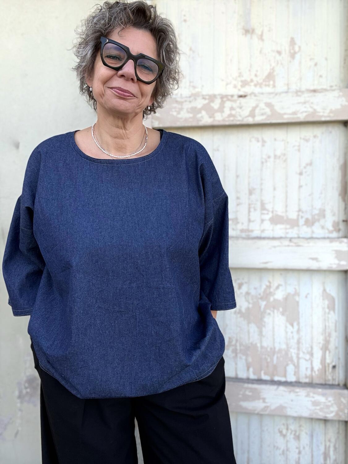 Camicia in jeans over