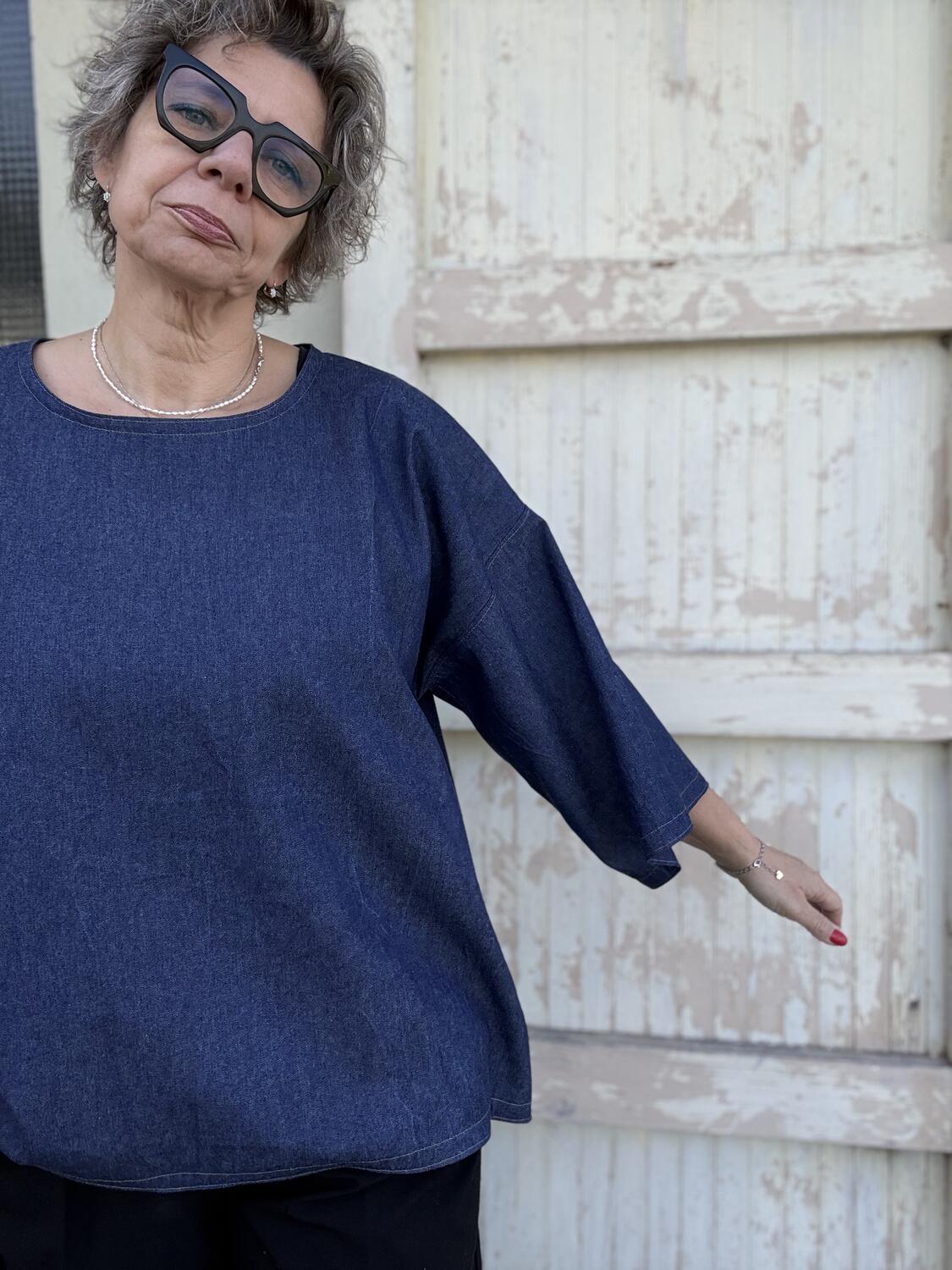 Camicia in jeans over