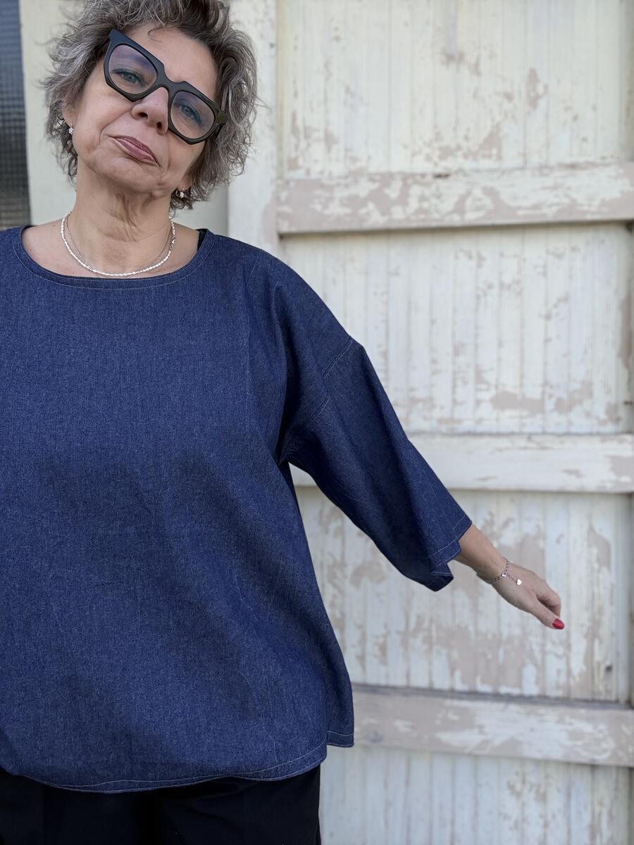 Camicia in jeans over