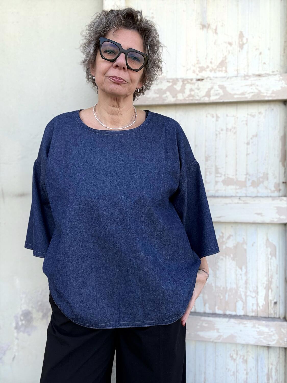 Camicia in jeans over